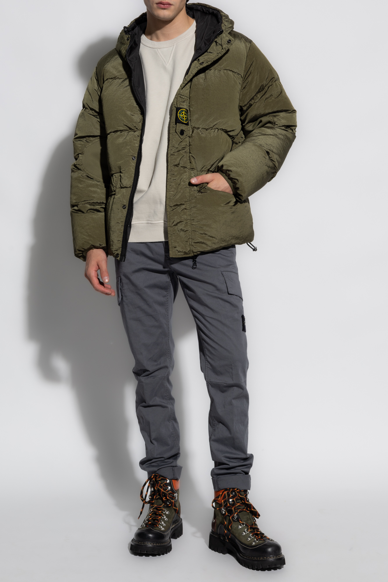 Green Reversible down jacket Stone Island - Vitkac GB